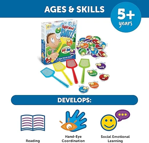 Learning Resources LER8598 Sight Words Swat! A Sight Words Game