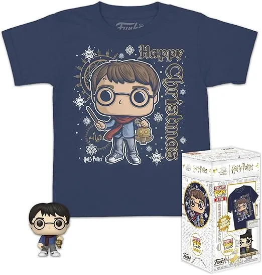 Funko Pocket Pop! & Tee: Harry Potter - Holiday Harry - Kids L