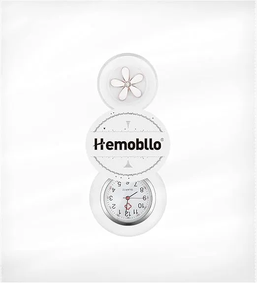 Hemobllo Nurse Watch - Nurse Lapel Watch Clip On Watch Retractable Nurse Fob Watch Cute Flower Nursing Watch for Nurse Doctor
