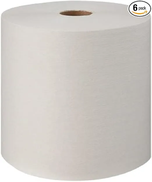 Essential (Formerly Kleenex) Plus Hard Roll Paper Towels (50606) with Premium Absorbency Pockets, White, 6 Rolls/Case, 3,600 Feet - Same Kleenex Quality, Now Scott Branded (2 Case (6 Rolls/Case))