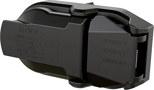 CURT 57015 OEM Replacement Dual-Output Vehicle-Side 7-Pin, 4-Pin Connectors, Factory Tow Package and USCAR Socket Required , Black