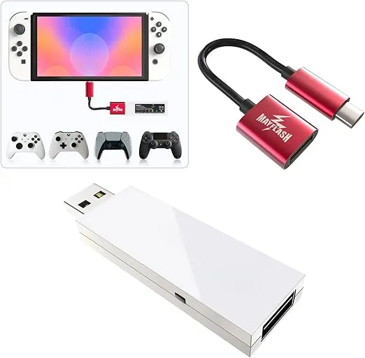 MAYFLASH Magic-X Wireless Bluetooth USB Adapter for Xbox Series S/X, Xbox One, Switch, macOS, Windows, Raspberry Pi, Compatible with PS5, PS4, Xbox Bluetooth Controller and More