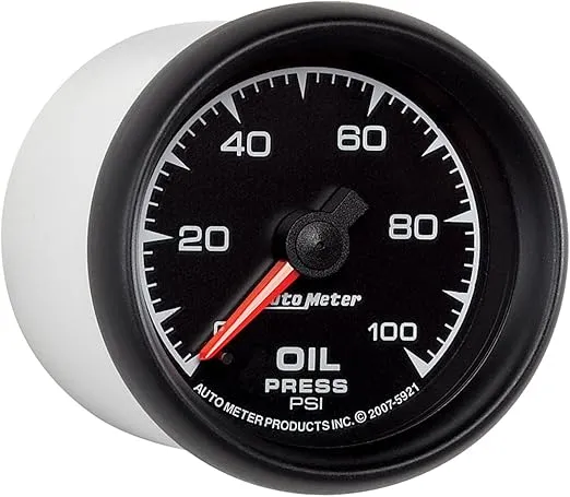 Auto Meter 5921 ES 2-1/16" 0-100 PSI Mechanical Oil Pressure Gauge