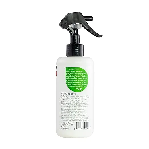 SoCozy Boo Lice Scaring Spray For Kids Hair, Effective Lice Treatment (8 Fl Oz) Clinically Proven to Repel Lice, Conditioning Spray with Tea Tree Oil, Rosemary Oil & Keratin, Paraben & Sulfate Free
