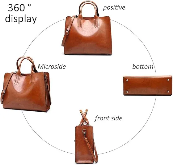 Pahajim Women Handbags and Leather Purses Top Handle Satchel Bags Tote Bags Tote Purses for Women