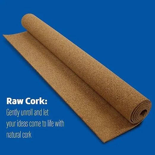 Flipside Products Cork Roll 4' x 6' x 3MM - DIY Bulletin Board, Wall Accent, Cork Board Roll - Environmentally Friendly, Self-Healing Cork