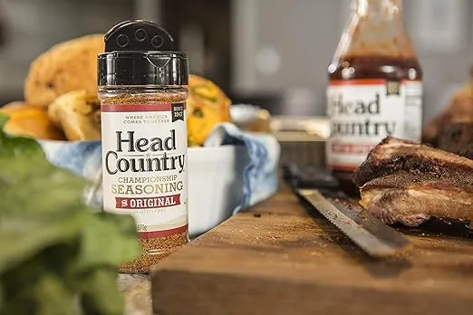 Head Country Bar-B-Q Championship Seasoning, Original | Gluten Free, MSG Free Barbecue Seasoning | Bold & Herbal Dry Spice Rub To Boost The Flavor Of All Your BBQ Favorites | 12 Ounce, Pack of 1