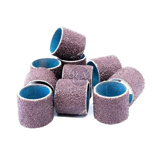 Benchmark Abrasives 1" x 1" Aluminum Oxide Abrasive Spiral Bands for Rotary Tools, Drum Sleeves for Sanding Deburring Blending Polishing on Metals Plastic Wood Rubber (10 Pack) - 60 Grit