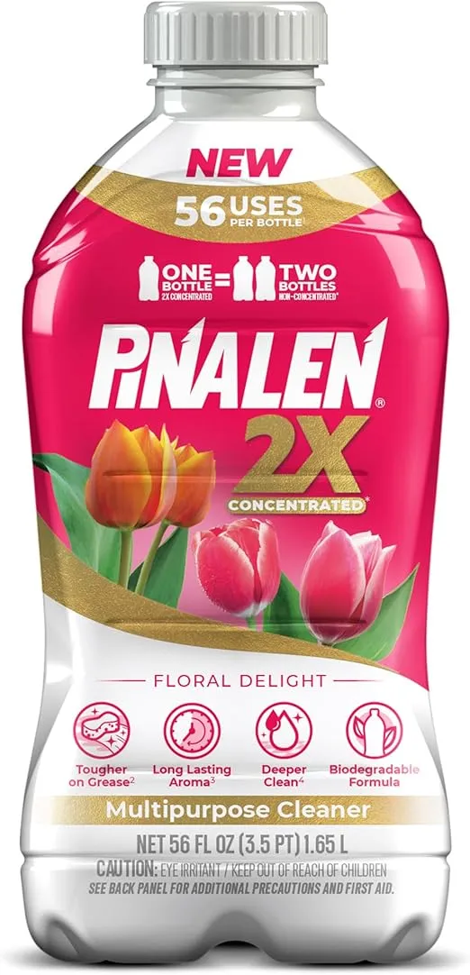 PINALEN 2X Max Aromas Multipurpose Cleaner - Floral Delight Scent (56 fl oz)