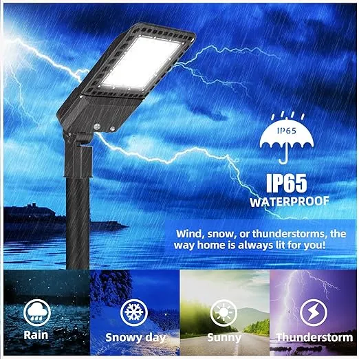 WYZM 300W Outdoor LED Parking Lot Light,with Dusk-to-Dawn Photocell,39,000 Lumens,100-277V LED Pole Light,1000W HPS Equivalent (Slip Fitter)