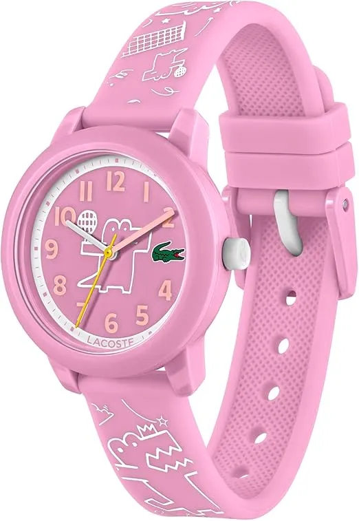 Lacoste L.12.12 Kids 3H Quartz Silicone Watch, Children’s Timepiece, Water Resistant up to 5ATM/50 Meters, A Colorful and Fun Design, 33mm