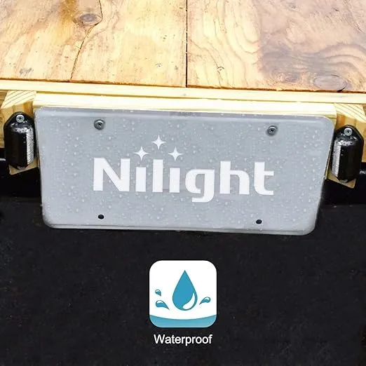 Nilight 2PCS 12V LED License Tag Light Convenience Courtesy Door Step Lights Waterproof Rainproof Dome Cargo Lights Under Hood Lights Legal for Car Truck RV Trailer