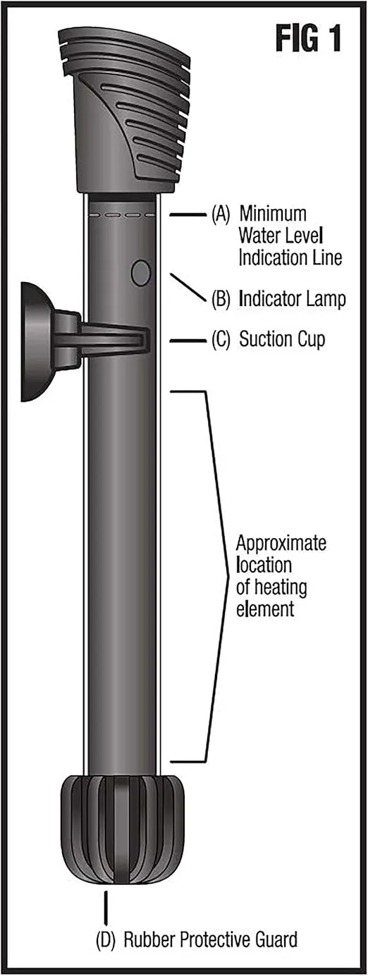 Aqueon Aquarium Fish Tank Preset Heater For Up To 40 Gallons, 100 Watts