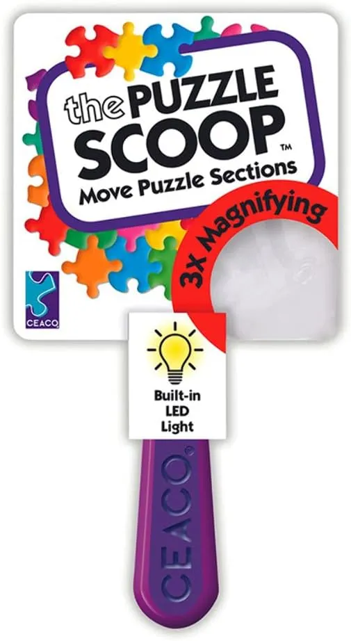 Ceaco - The Puzzle Scoop – A Lifting, Moving, Illuminating, and Magnifying Puzzle Accessory for All Puzzlers
