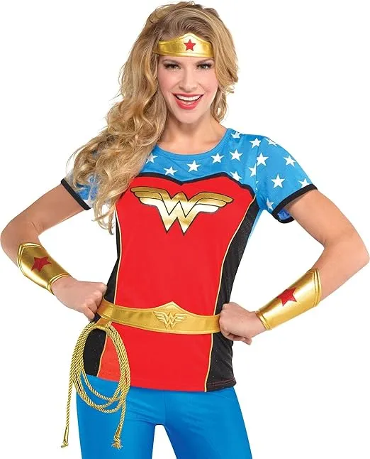 SUIT YOURSELF Wonder Woman Costume Accessory Kit for Adults, One Size, Includes Gold Tiara, Gauntlets and Belt