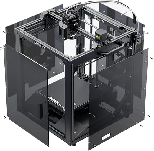 Creality Ender-5 S1 Acrylic Enclosure, Dustproof Ender 5 S1 Enclosure Constant Temperature Dust Cover, 4 Sheets