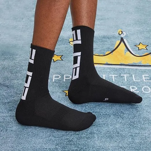 Boys Elite Basketball Crew Socks for Girls Youth Kids, Cushion Performance Athletic Basketball Socks
