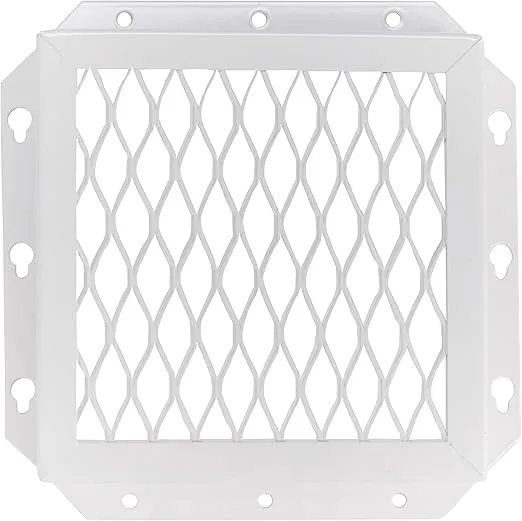 HY-C RVG-DVG Stainless Steel Universal VentGuard, 100% 304 Stainless Steel Mesh, Easy Installation, 7" L x 7" W x 5" H, White Powder Coat Finish