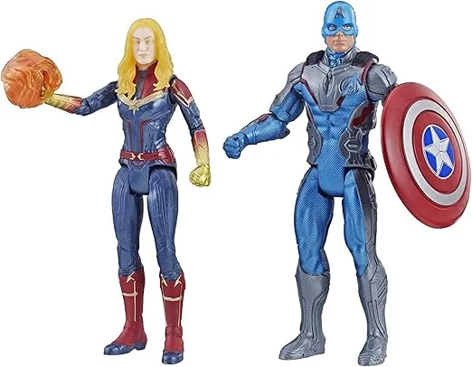 Avengers Marvel Endgame Captain America & Captain Marvel 2 Pack Characters from Marvel Cinematic Universe Mcu Movies