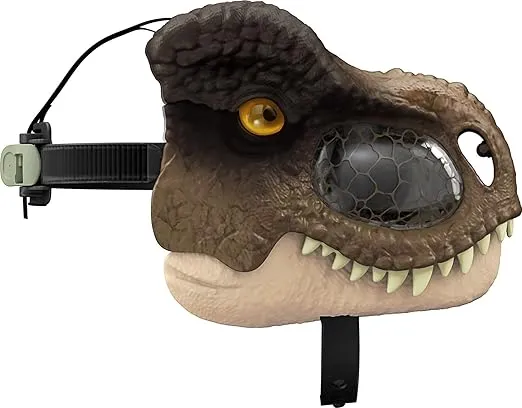Mattel Jurassic World Dominion Chomp N Roar Tyrannosaurus Rex Dinosaur Mask with Motion & Sounds, T Rex Role-Play Toy