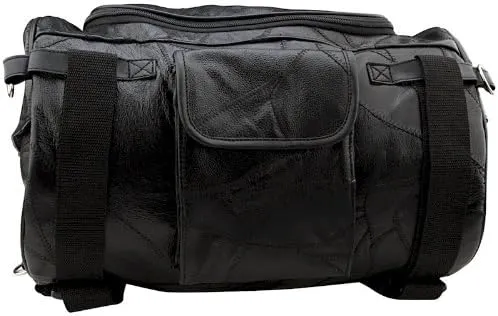 Motorcycle Bags - Luggage Set - All Genuine Leather - Fits Any US Bike - Extra Storage Pockets Featuring Rugged Stitching - Set of 9 Pieces