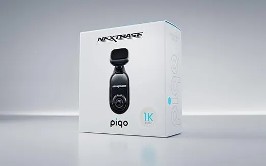 Nextbase Piqo 1k Smart Dash Cam with App, Compact Design, 1080p Ultra-Wide HD View with Smart Parking, Emergency SOS, and Voice Control