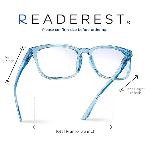 Readerest Blue Light Blocking Reading Glasses, UV Protection , muro 128 eye drops
