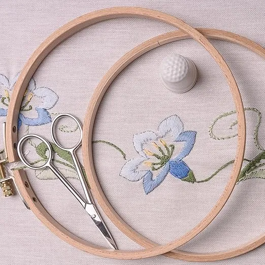 Essentials by Leisure Arts Wood Embroidery Hoop 12" Bamboo - Wooden Hoops for Crafts - Embroidery Hoop Holder - Cross Stitch Hoop - Cross Stitch Hoops and Frames