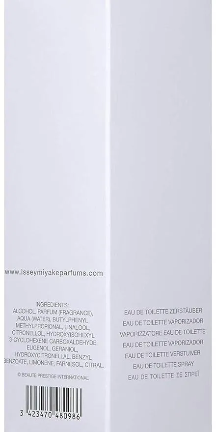 Issey Miyake L'eau d'Issey for Women EDT, White, 0.84 Fl Oz
