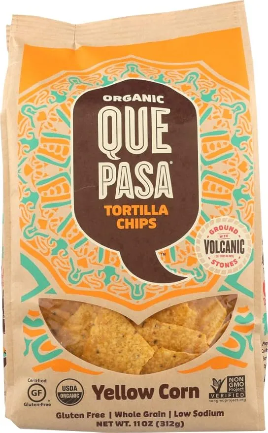 QUE PASA Organic Yellow Corn Tortilla Chips, 11 OZ