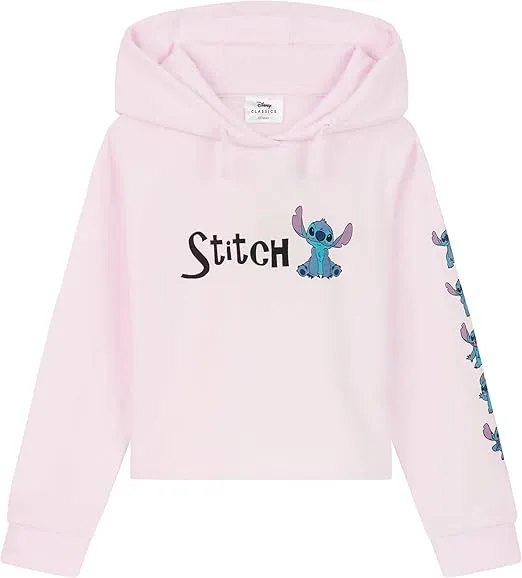 Disney Stitch Hoodie for Girls - Cropped Top for Girls and Teenagers 7-14 Years - Stitch Gifts