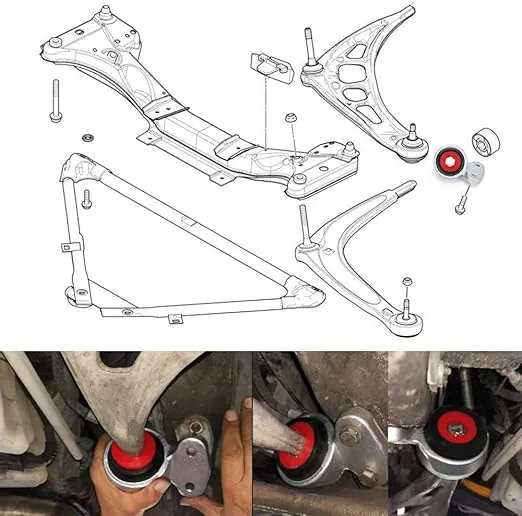 Front Lower Control Arm Bushings Kit Compatible with BMW E46 E85 325i 330i Z4 99-06