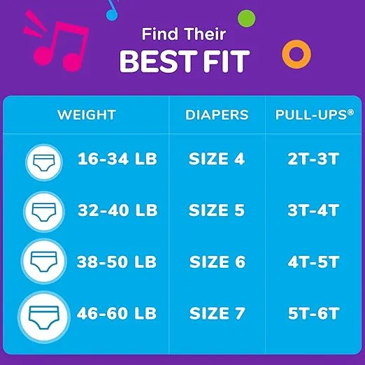 Pull-Ups Boys' Potty Training Pants, Size 5T-6T Training Underwear (46+ lbs), 14 Count