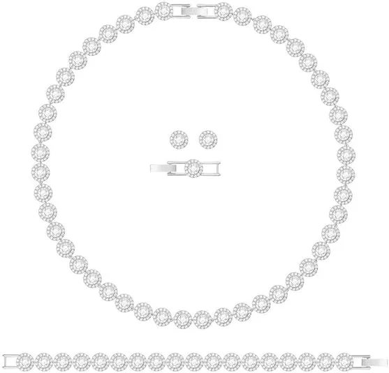 SWAROVSKI Crystal Angelic All Around Set - Rhodium Plated #5367853