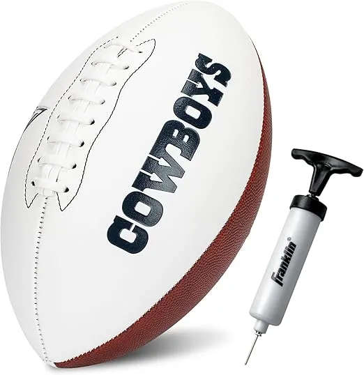 Franklin Sports NFL Autograph Football - Official Size White Panel Souvenir Football for Autographs + Signatures - NFL Team Fan Shop Memorabilia Football for Display