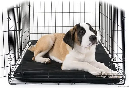 K9 Ballistics Tough Rip-Stop Orthopedic Dog Crate Bed - Durable, Removable, and Washable Cover, Kennel Crate Pad Fits in Crate, Medium 35"x22", Blue Quartz