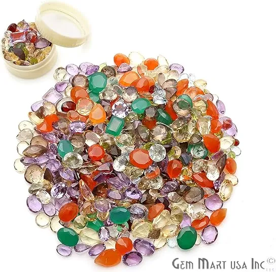100 Cts Mixed Loose Mixed Gem Stone, Natural Multi Color Stone, Mix Shape Stones, Stones Lot Gemstones, Birthstone, Precious Stone GemMartUSA (MX-60001)
