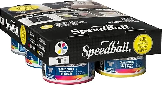 Speedball Opaque Fabric Screen Printing Ink Starter Set