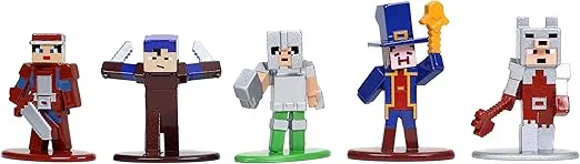 Jada Toys Minecraft Dungeons Nano Metalfigs 1.65" Die-cast Collectible Figures 20-Pack Wave 4, Toys for Kids and Adults Silver