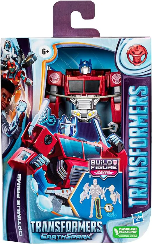 Transformers Toys EarthSpark Deluxe Class Optimus Prime Action Figure, 5-Inch, Robot Toys for Kids Ages 6 and Up