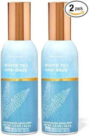 Bath and Body Works 2 pack White Tea & Sage (1.5 oz / 42.5 g) Concentrated Room Spray