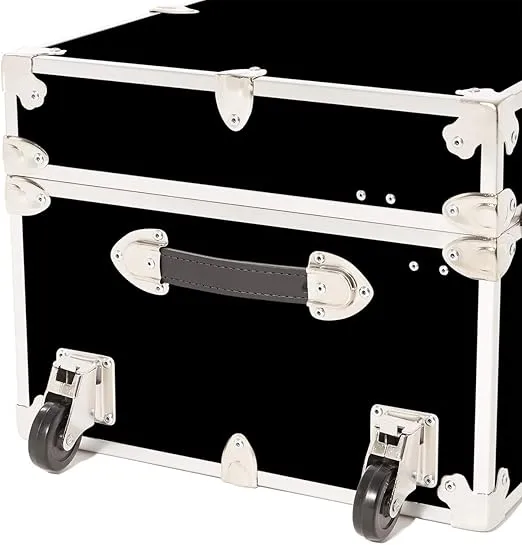 Rhino Trunk & Case Camp & College Trunk with Removable Wheels 30"x17"x13" (Black)