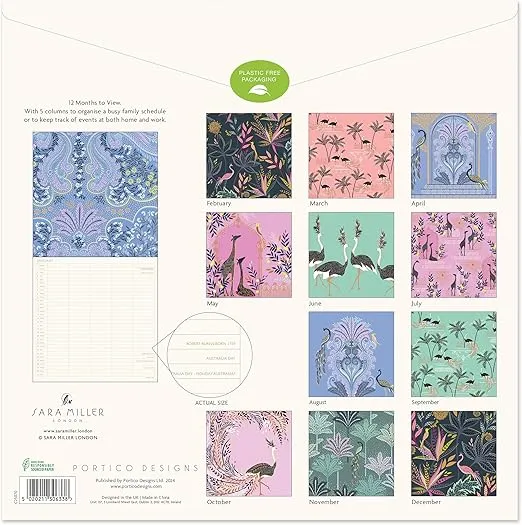 2025 Sara Miller Square Family Calendar