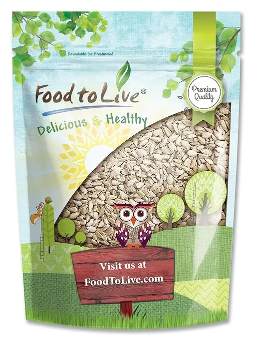 Food to Live Sunflower Seeds, 2 Pounds – Non-GMO Verified, Kernels, No Shell, Kosher, Raw, Vegan, Sirtfood, Bulk