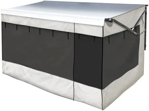 Solera Family Room RV Awning Screen Room, 16', for 10'-21' Manual or Power RV Awnings, Polyester Fabric Construction, Weatherproof, Storage Bag, Compatible with Solera, Dometic, Carefree - 362231