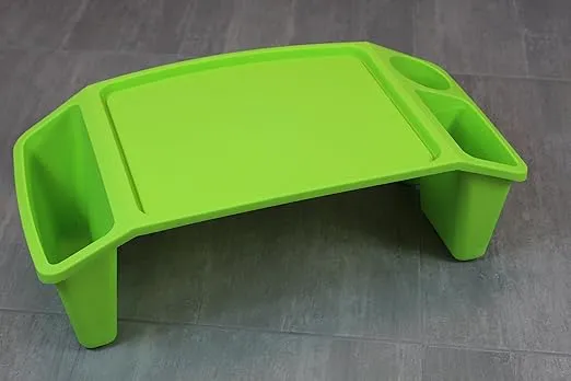 Basicwise QI003253G Kids Lap Desk Tray, Portable Activity Table, Green, 1 Piece