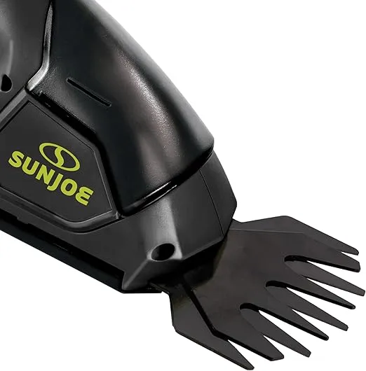 Sun Joe HJ604C Cordless Grass Shear + Shrubber Handheld Trimmer, (w/ Battery + Charger Included), 7.2V, Black