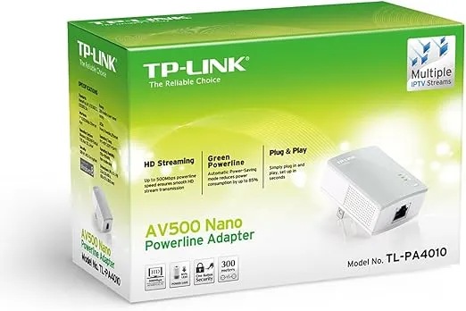 TP-Link AV500 Nano Powerline Adapter, up to 500Mbps (TL-PA4010)