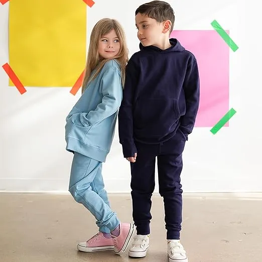 Mightly Fleece Pullover Hoodie | Boys & Girls’ Organic Cotton Sweatshirts w/Pockets, Fair Trade Certified for Toddler&Kids