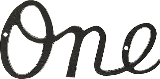 Montague Metal Products Small Script House Number, One Black